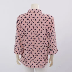 มิกิโกะ เสื้อเบลาส์คอตั้ง แขน 3 ส่วน ผ้าจันจีรา - Image 3