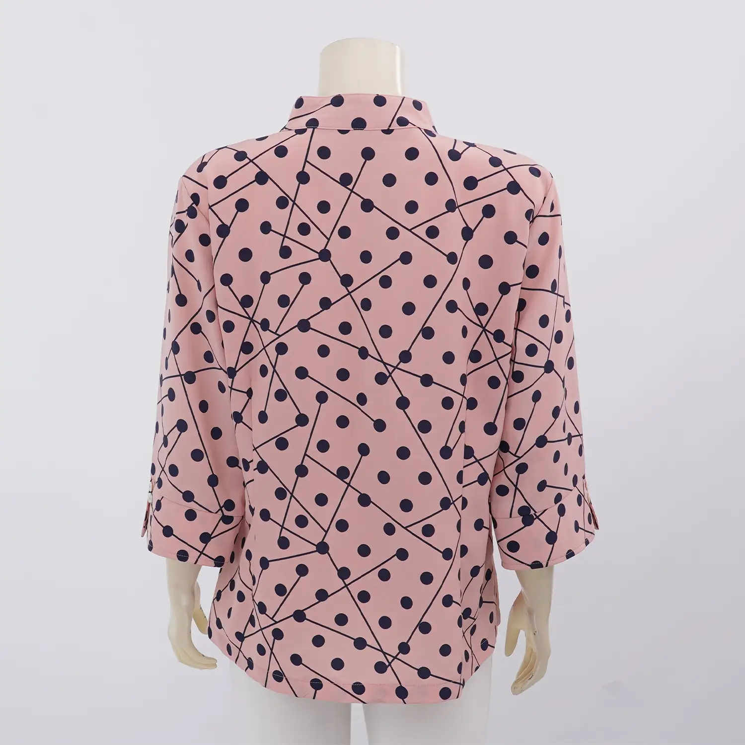 มิกิโกะ เสื้อเบลาส์คอตั้ง แขน 3 ส่วน ผ้าจันจีรา - Image 3