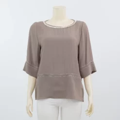 มิกิโกะ เสื้อคอปาดแต่งลูกไม้  แขน 3 ส่วน - Image 2