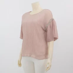 มิกิโกะ เสื้อเบลาส์คอกลม แขนบอลลูน ยาว 3 ส่วน - Image 2