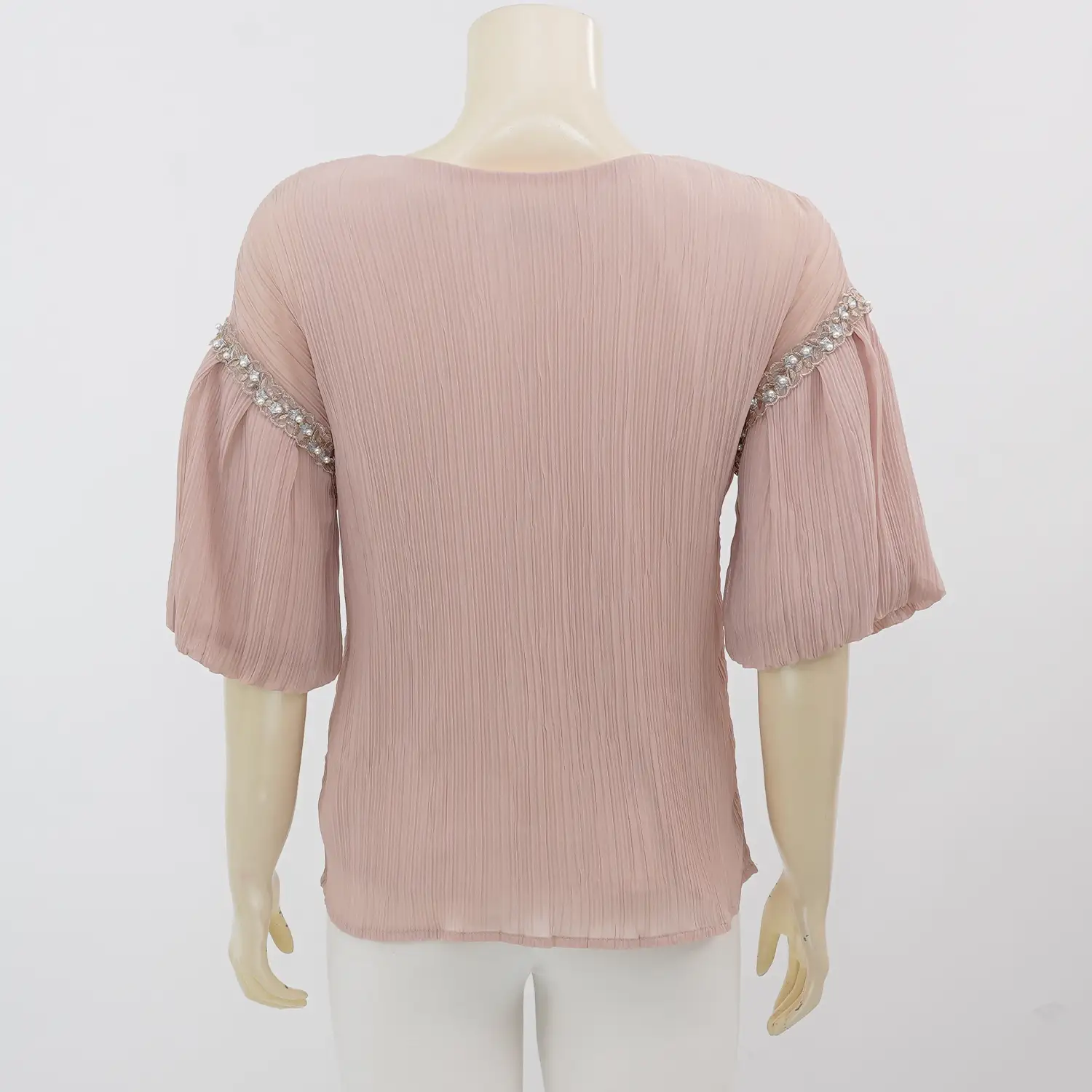 มิกิโกะ เสื้อเบลาส์คอกลม แขนบอลลูน ยาว 3 ส่วน - Image 3