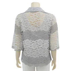 อาลิย่า เสื้อเชิ้ต แขน 3 ส่วน ผ้าลูกไม้แฟนซี พร้อมเสื้อตัวในคละสี - Image 4