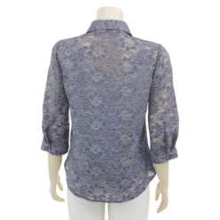 อาลิย่า เสื้อเชิ้ต แขน 4 ส่วน ผ้าลูกไม้ราเชล พร้อมเสื้อตัวในคละสี - Image 3