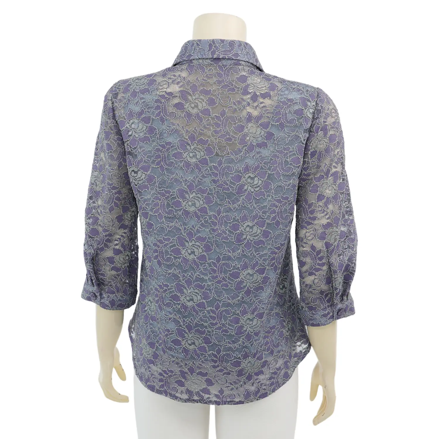อาลิย่า เสื้อเชิ้ต แขน 4 ส่วน ผ้าลูกไม้ราเชล พร้อมเสื้อตัวในคละสี - Image 3