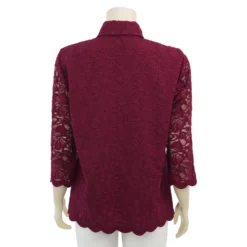 อาลิย่า เสื้อเชิ้ต แขน 4 ส่วน ผ้าลูกไม้ฮันน่า - Image 3
