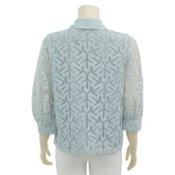 อาลิย่า เสื้อเบลาส์คอกลมแต่งโบ แขน 4 ส่วน ผ้าลูกไม้ฮันน่า - Image 3