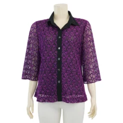 อาลิย่า เสื้อเชิ้ต แขน 3 ส่วน ผ้าลูกไม้ราเชล - Image 2