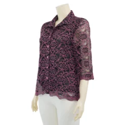 อาลิย่า เสื้อเชิ้ต แขน 3 ส่วน  ผ้าลูกไม้ราเชล - Image 2