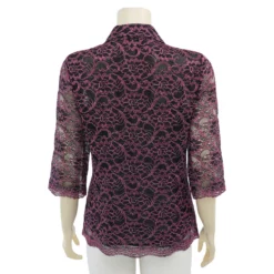 อาลิย่า เสื้อเชิ้ต แขน 3 ส่วน  ผ้าลูกไม้ราเชล - Image 3