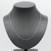 อิตาลี โกลด์ สร้อยคอทองขาว18K  ลายโซ่ขั้นบอลห่าง