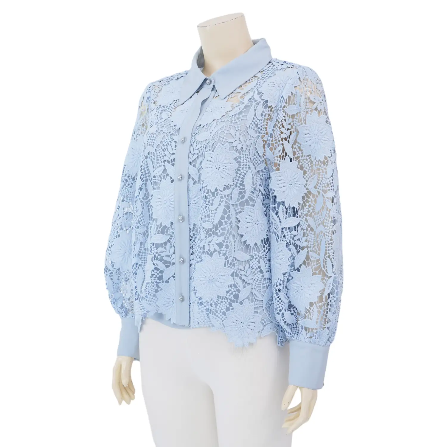 เบคกี้ รัสเซล เสื้อคอปก แขนพอง ผ้าลูกไม้ มาพร้อมเสื้อตัวใน - Image 2
