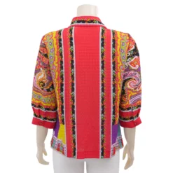 มิกิโกะ เสื้อเชิ้ต แขน 3 ส่วน ผ้าพีชสกินไอยู ลายวินเทจ  - Image 3