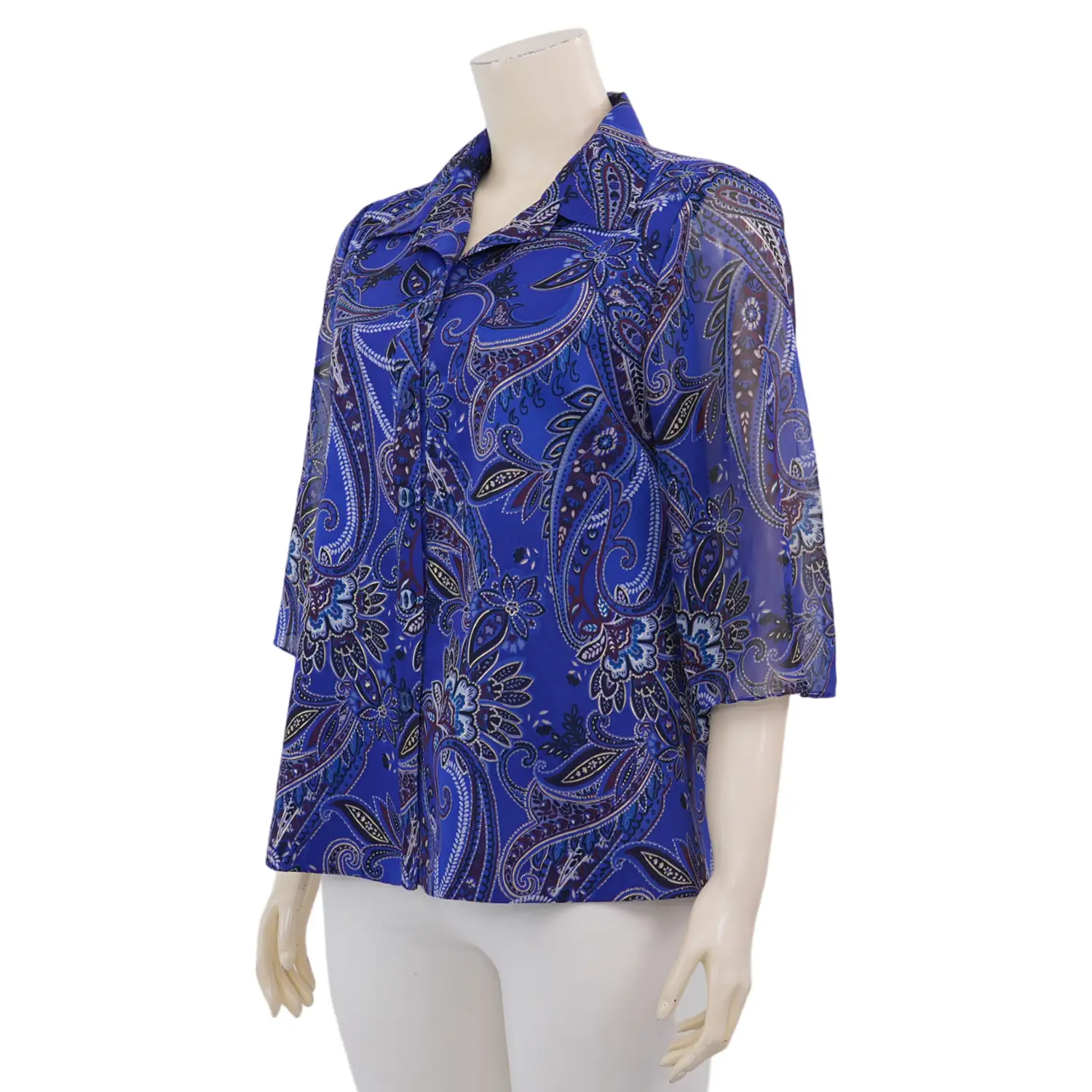 มิกิโกะ เสื้อเชิ้ต แขนกระดิ่งยาว 3 ส่วน ผ้าชีฟอง - Image 4