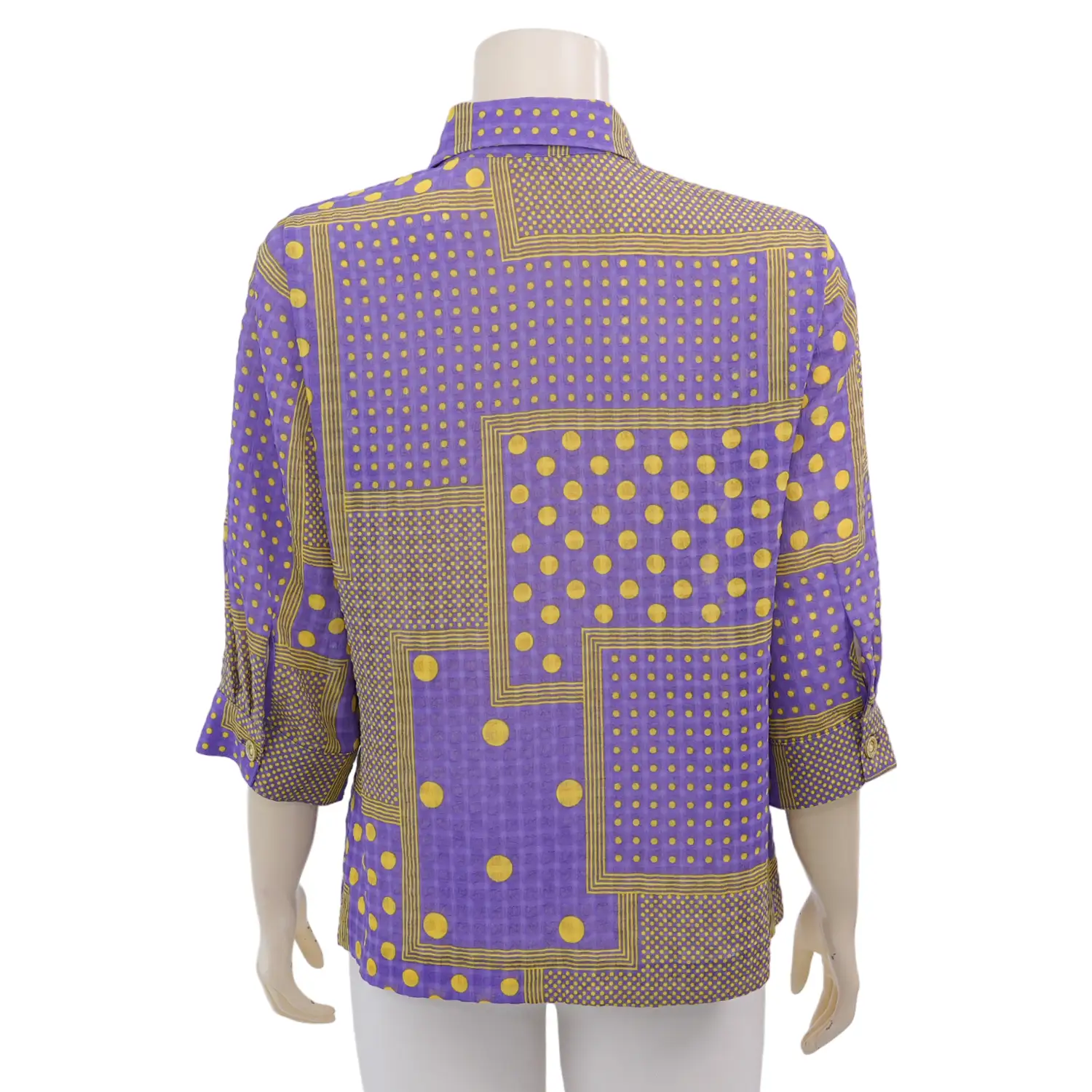 มิกิโกะ เสื้อเชิ้ต แขน 3 ส่วน ผ้าพีชสกินไอยู ลายโพก้า ดอต - Image 3
