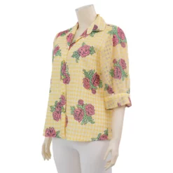 มิกิโกะ เสื้อเชิ้ต แขนยาว 3 ส่วน ผ้าเบิร์นเอ้าท์ MIKIKO - Image 2