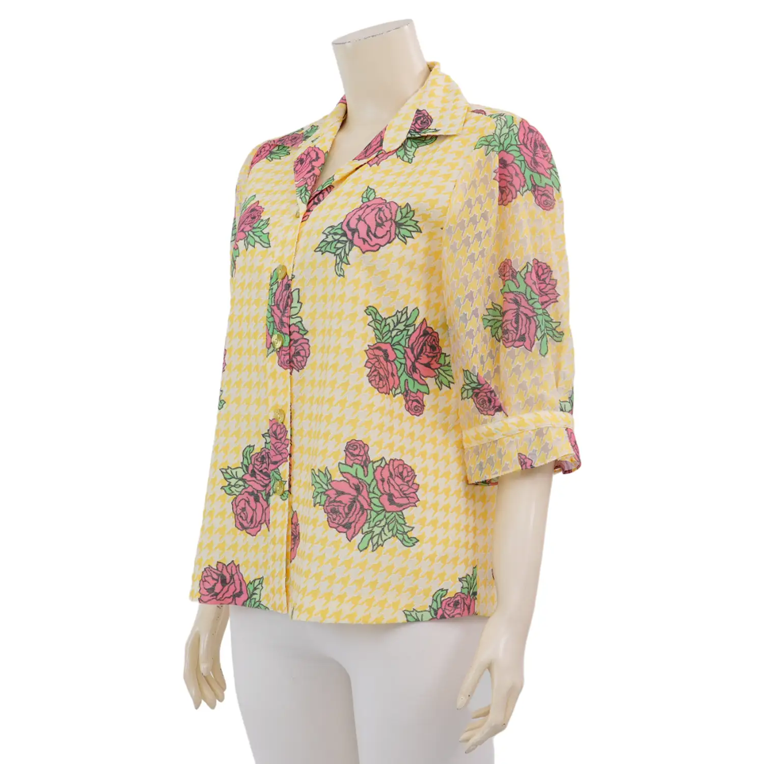 มิกิโกะ เสื้อเชิ้ต แขนยาว 3 ส่วน ผ้าเบิร์นเอ้าท์ MIKIKO - Image 2