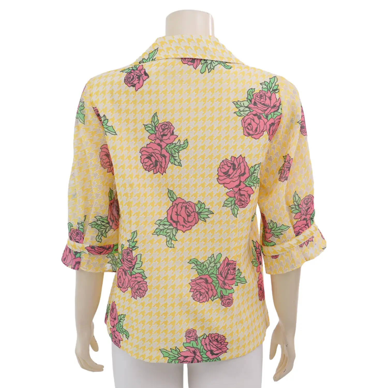 มิกิโกะ เสื้อเชิ้ต แขนยาว 3 ส่วน ผ้าเบิร์นเอ้าท์ MIKIKO - Image 3