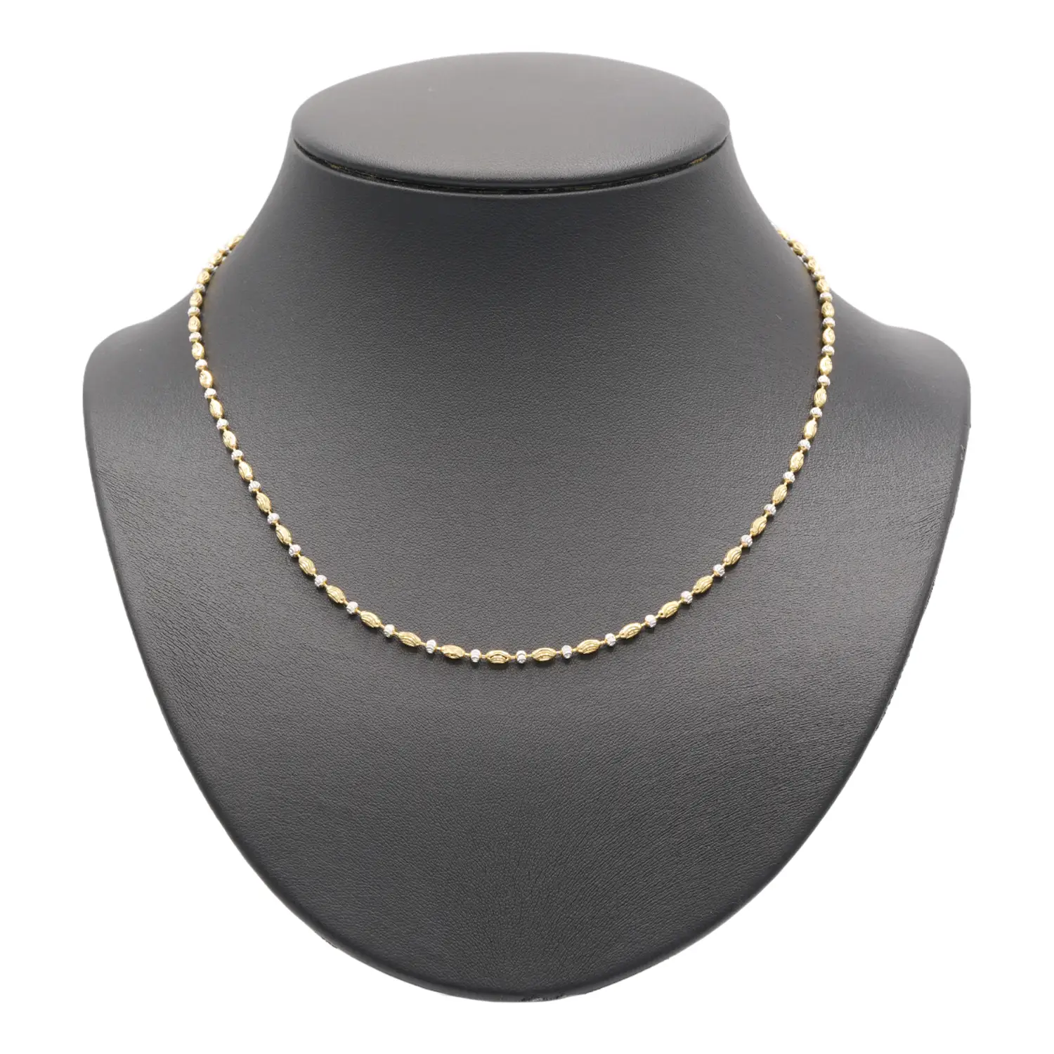 พี อะทีริเย่ สร้อยคอเงิน925 ชุบทอง18K ดีไซน์ทูโทน ลายรักบี้สลับบอล - Image 2