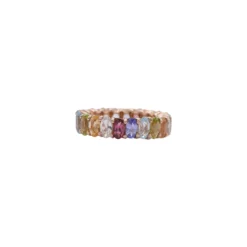ดีล่า แหวนเงิน925 สีชมพู ประดับอัญมณีหลากชนิด - Image 2