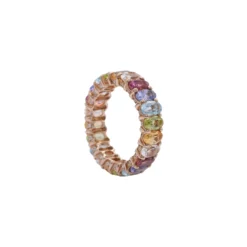 ดีล่า แหวนเงิน925 สีชมพู ประดับอัญมณีหลากชนิด - Image 3