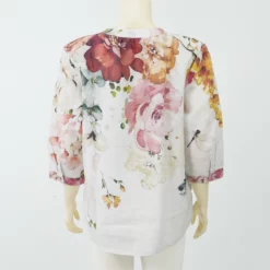 ลียา เสื้อเบลาส์คอจีน  แขน 4 ส่วน พิมพ์ลายดอกไม้  - Image 3