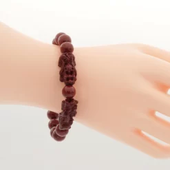 มันตรา และ นารา สร้อยข้อมือซินนาบาร์ แกะสลักรูปปี่เซี๊ยะ - Image 2