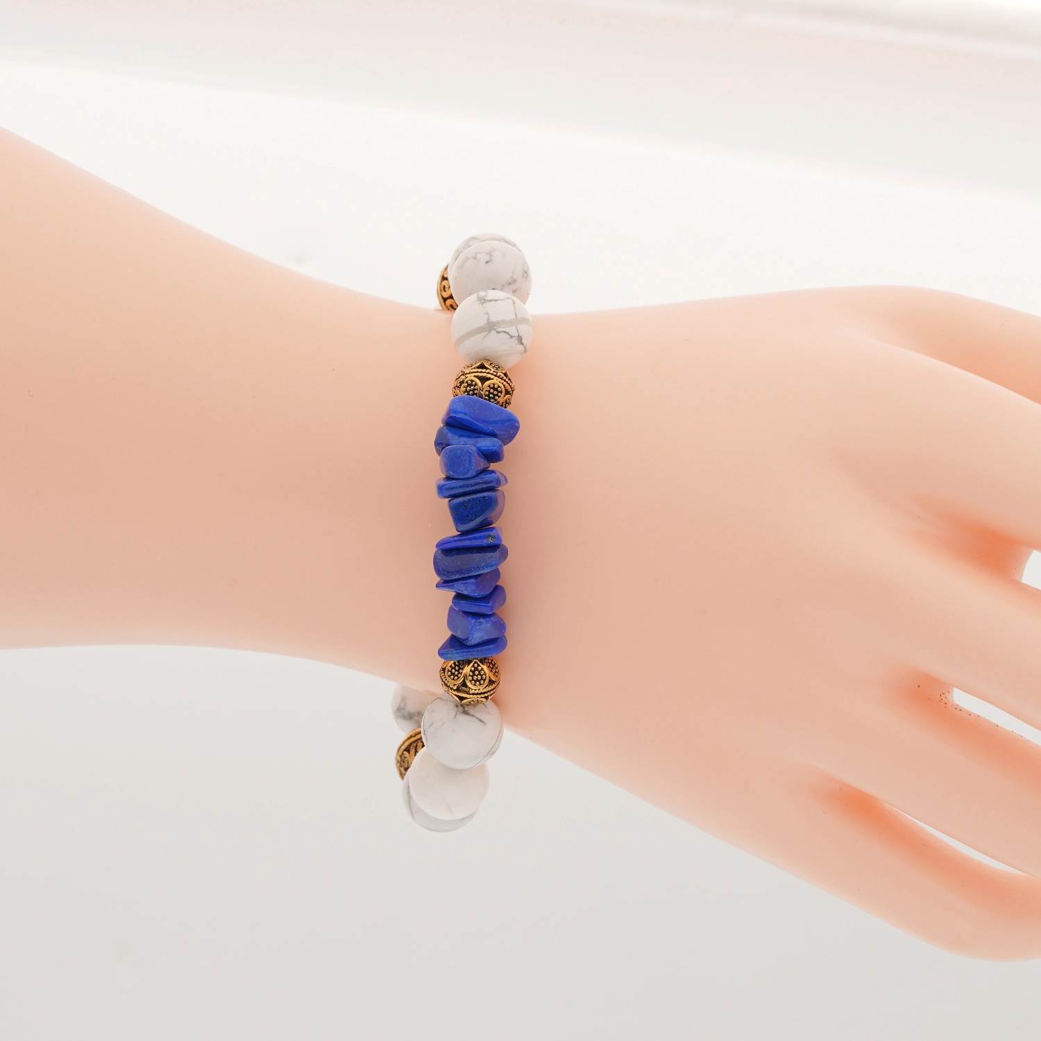 ลักษ์ มงคล สร้อยข้อมือฮาวไลต๋ และลาพิส ลาซูลีทรงแฟนซี - Image 2