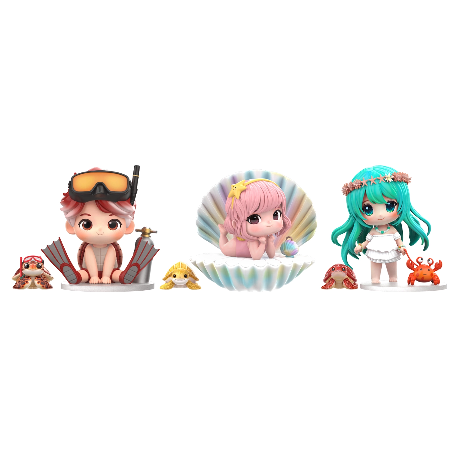 อองฟองต์ เซตตุ๊กตา ART TOY แบบ BOX SET 3 ตัว แคมเปญ อองฟองต์ชวนน้อง ปกป้องเต่าทะเล