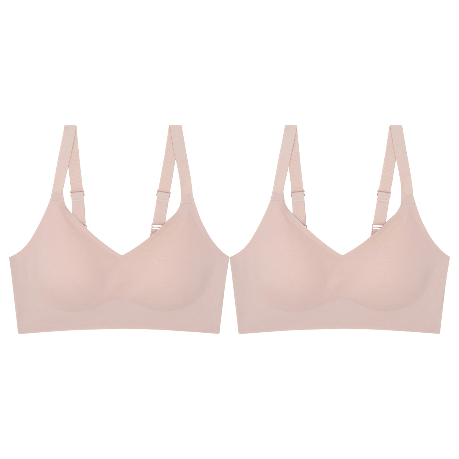 วาโก้ เซตเสื้อชั้นในไร้โครง JELLY FIT Wireless Bra สีเนื้อ 2 ตัว