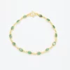 เนตรไอริน สร้อยข้อมือเงิน925 ชุบทอง18K  แบบสเตชั่น ประดับมรกต