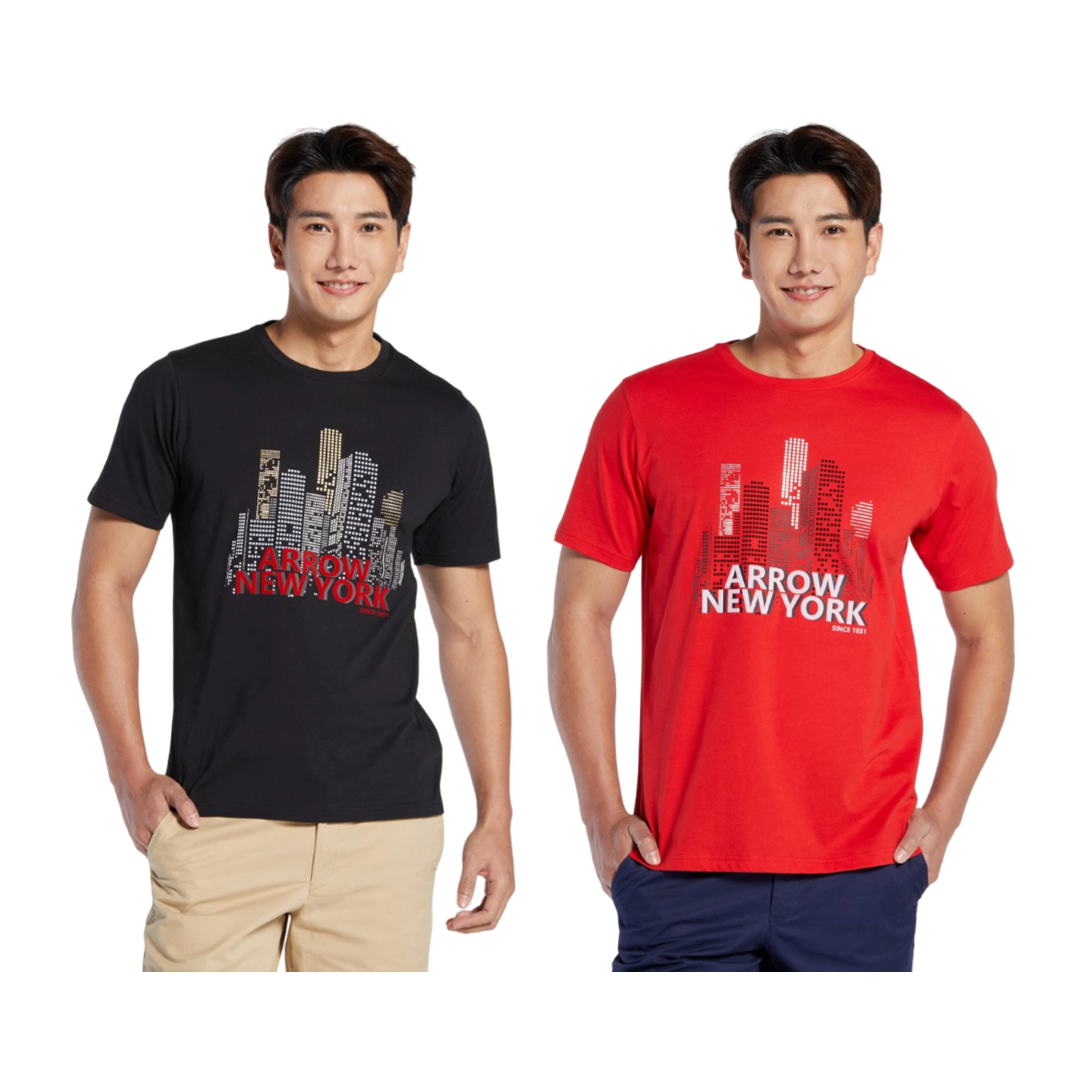 แอร์โรว์ เสื้อยืดคอกลม แขนสั้น ทรง Smart