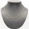 พี อะทีริเย่ สร้อยคอเงิน925 ชุบทอง18K ลายบอลแบบสเตชั่น