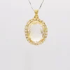 ศอศารา เจมส์ จี้เงิน925 ชุบทอง18K ประดับซิทรินและเซอร์คอนสีขาว