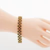 ศอศารา เจมส์ สร้อยข้อมือเงิน925  ชุบทอง18K ประดับเขียวส่อง
