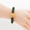 ลักษ์ มงคล สร้อยข้อมือหยกจักรพรรดิ์ และฮีมาไทต์ ตกแต่ง ลูกอมพระพิฆคเณศชุบทอง