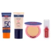 เซตบีเอสซี ยีนส์ แอนด์ ยีนส์  มิเนรัล โทนอัพ ซันสกรีน  SPF50 PA+++, ซีซี ครีม  เพอร์เฟ็คท์ สกิน เอสพีเอฟ 30  พีเอ+++ #ซี2, คาเวียร์  คอลลาเจน พาวเดอร์ เอสพีเอฟ45  พีเอ+++ #ซี2 และคริสตัล  คิส ลิป กลอส - เชอร์รี่ เรด