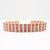โอนโนรี สร้อยข้อมือเงิน925  ชุบทอง18K ประดับการ์เนต  และเซอร์คอนสีขาว