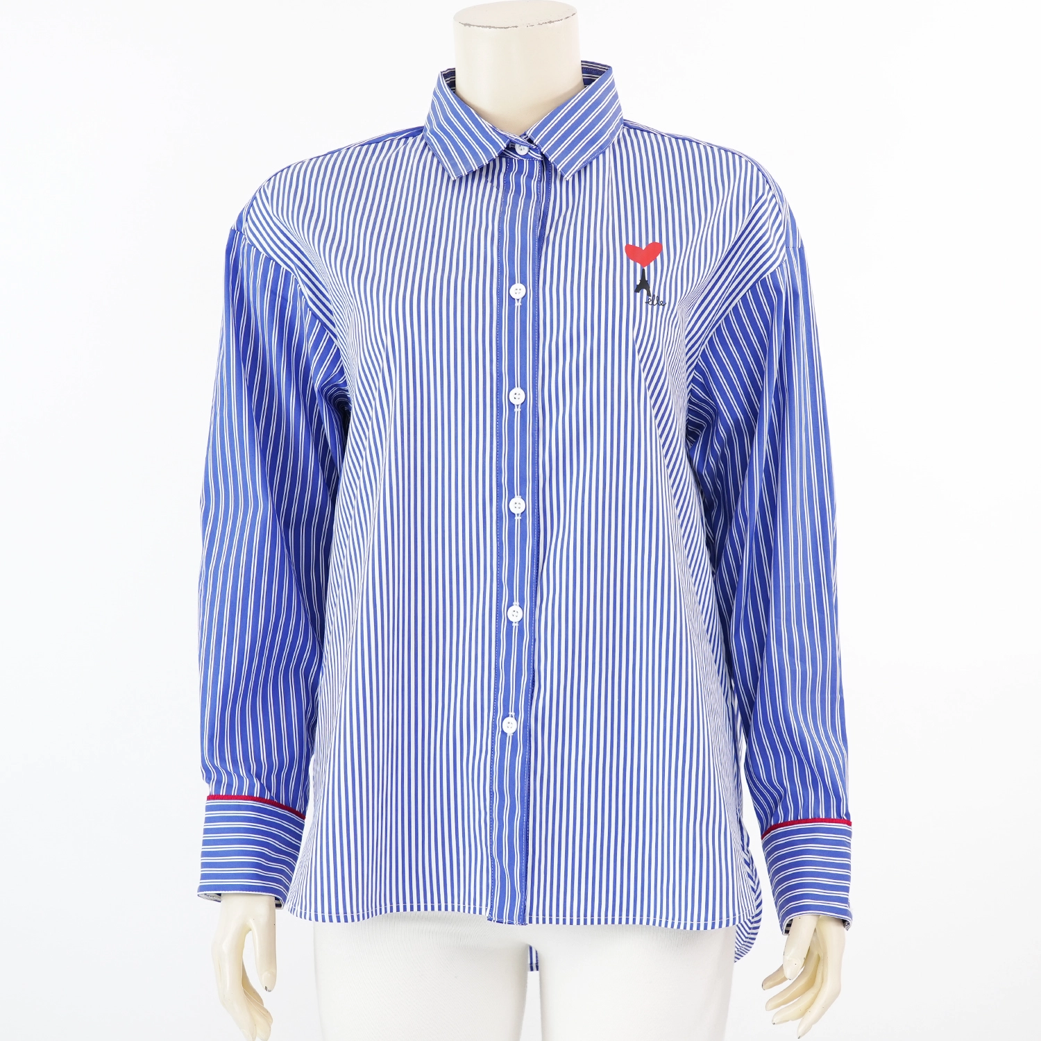 แอล เสื้อคอปก แขนยาว ลายทาง