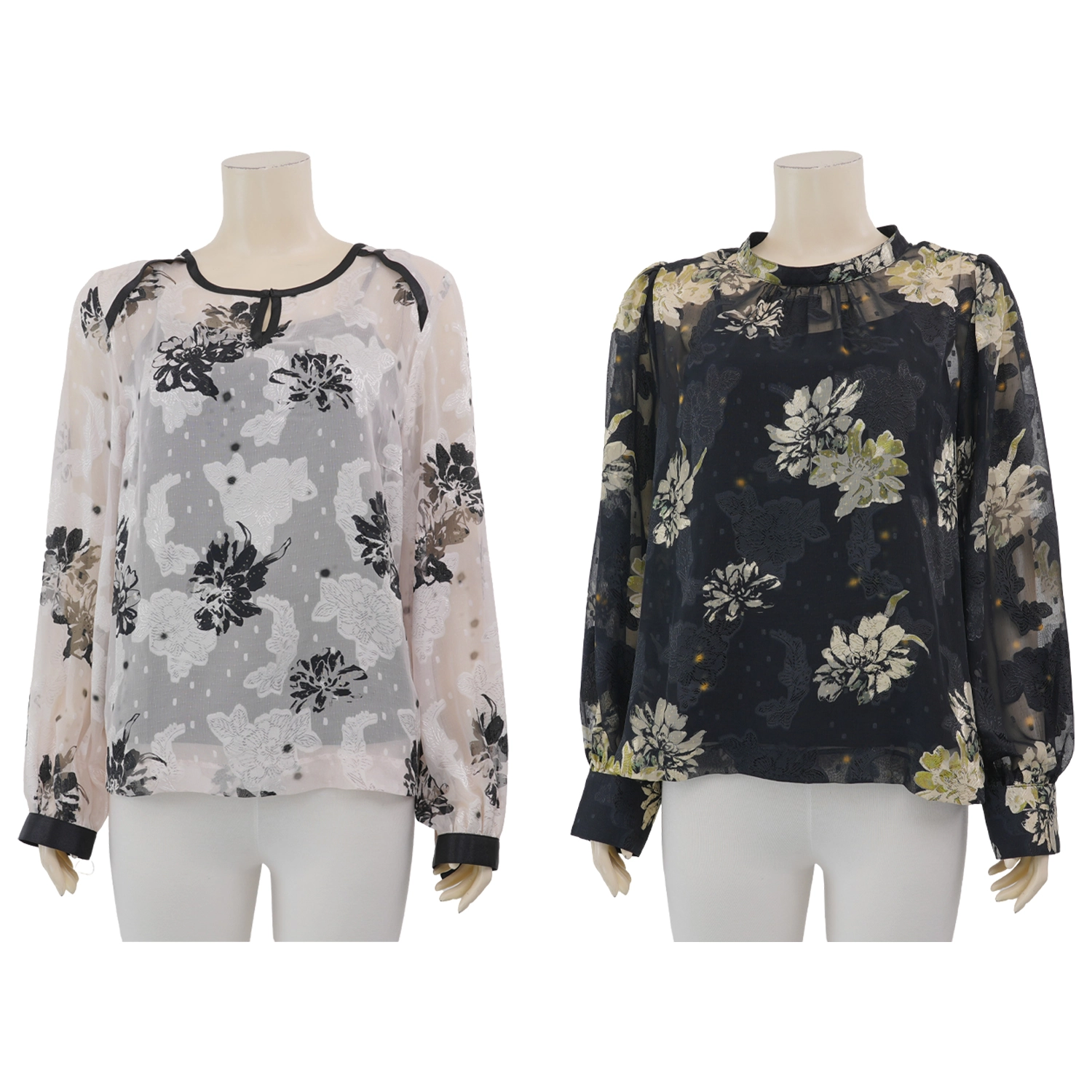 เบคกี้ รัสเซล เสื้อเบลาส์แขนยาว ทรงแขนพอง พร้อมเสื้อตัวใน