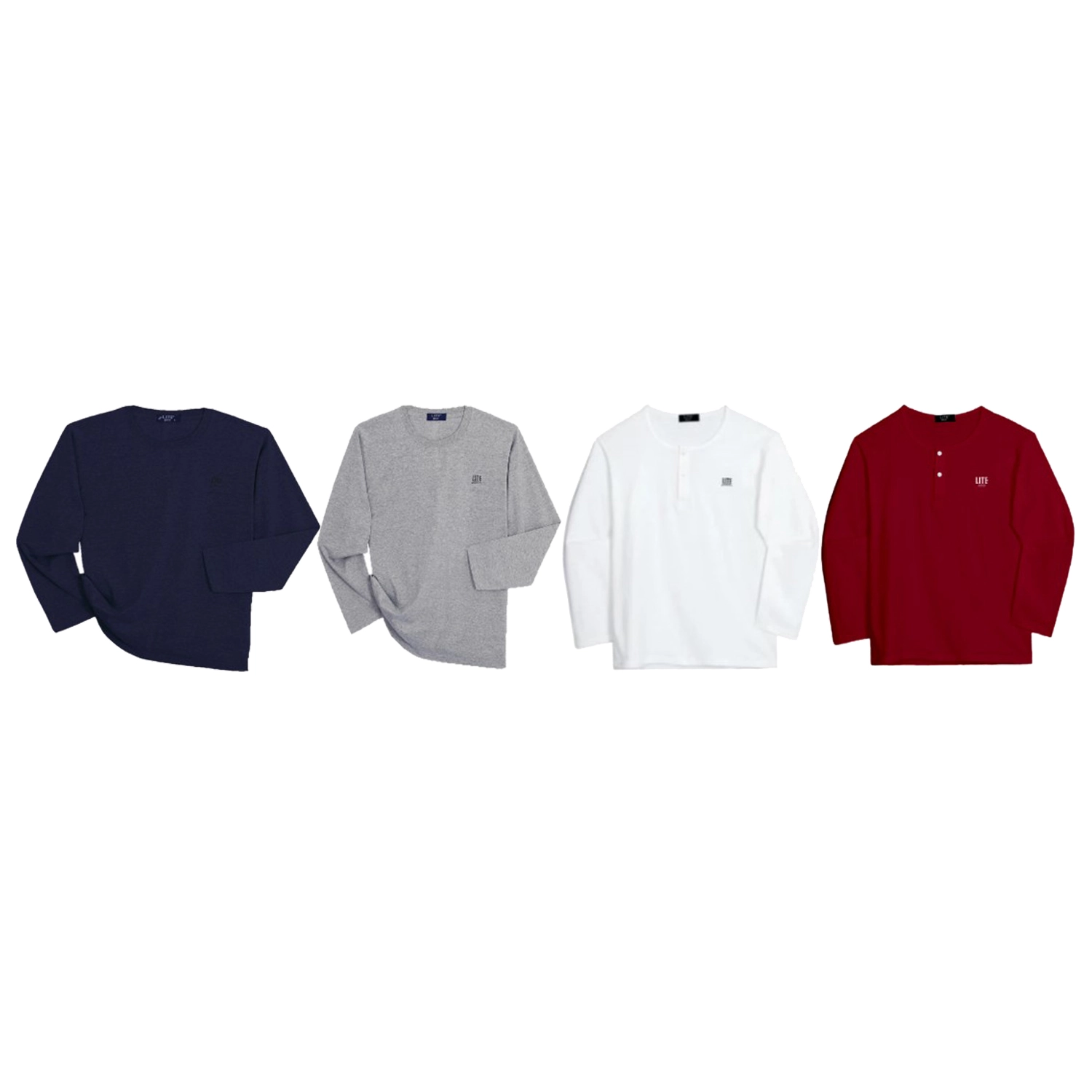 แอร์โร่ ไลต์ เซตเสื้อยืดแขนยาวคอกลม 2 ตัว 2 สี เสื้อยืดแขนยาวคอกระดุม 2 ตัว 2 สี