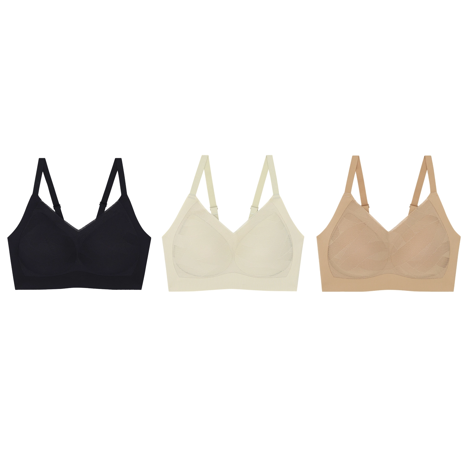 Not confirmบีมี เซตเสื้อชั้นในไร้โครง แบบปรับสายบ่า B'me Graphic Comfort Bra ตกแต่งลายกราฟิก