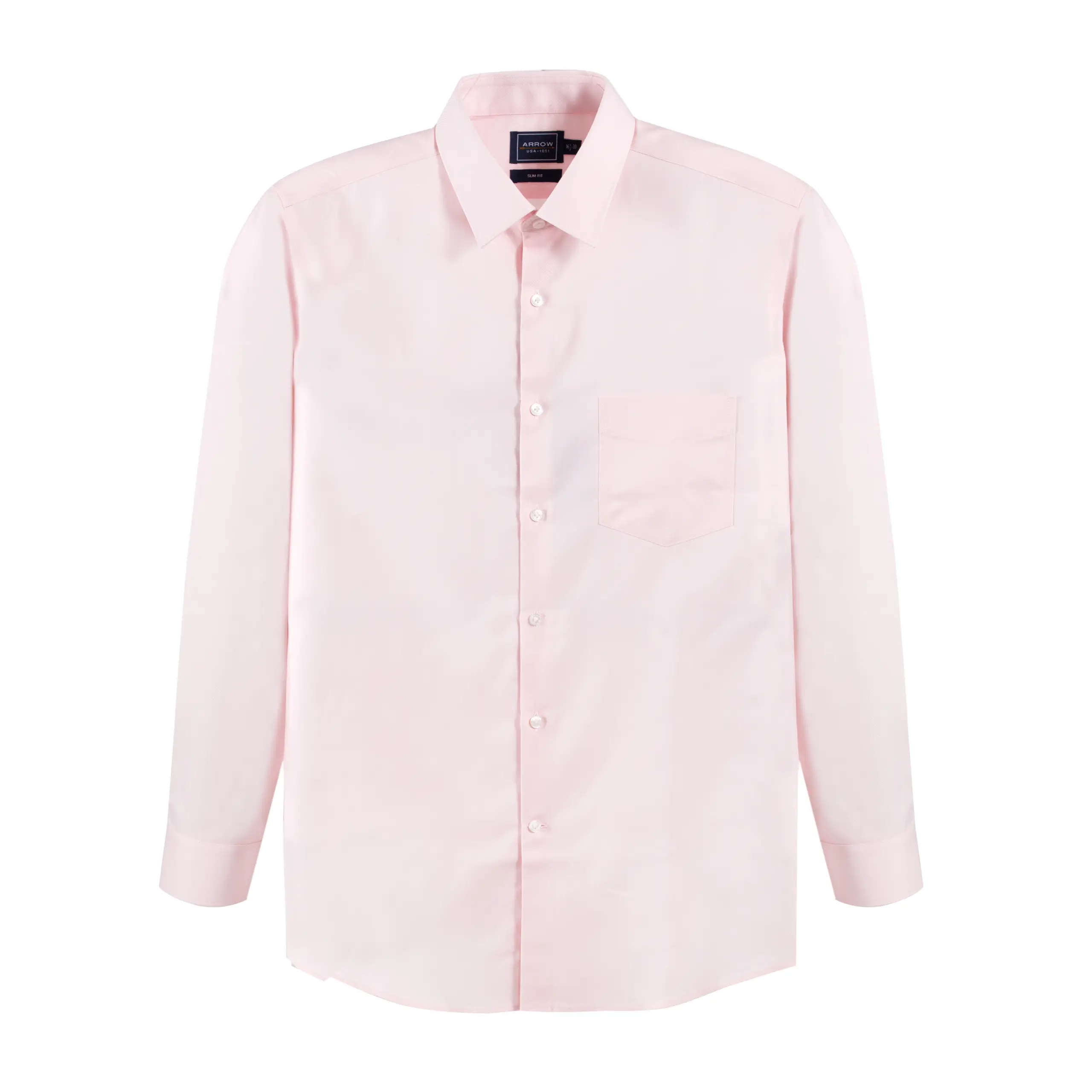 แอร์โรว์ เสื้อเชิ้ต แขนยาว ทรง Slim fit สีชมพู