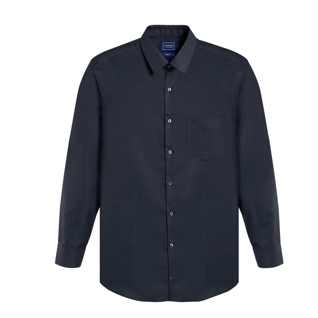 แอร์โรว์ เสื้อเชิ้ต แขนยาว ทรง Slim fit สีกรมท่า
