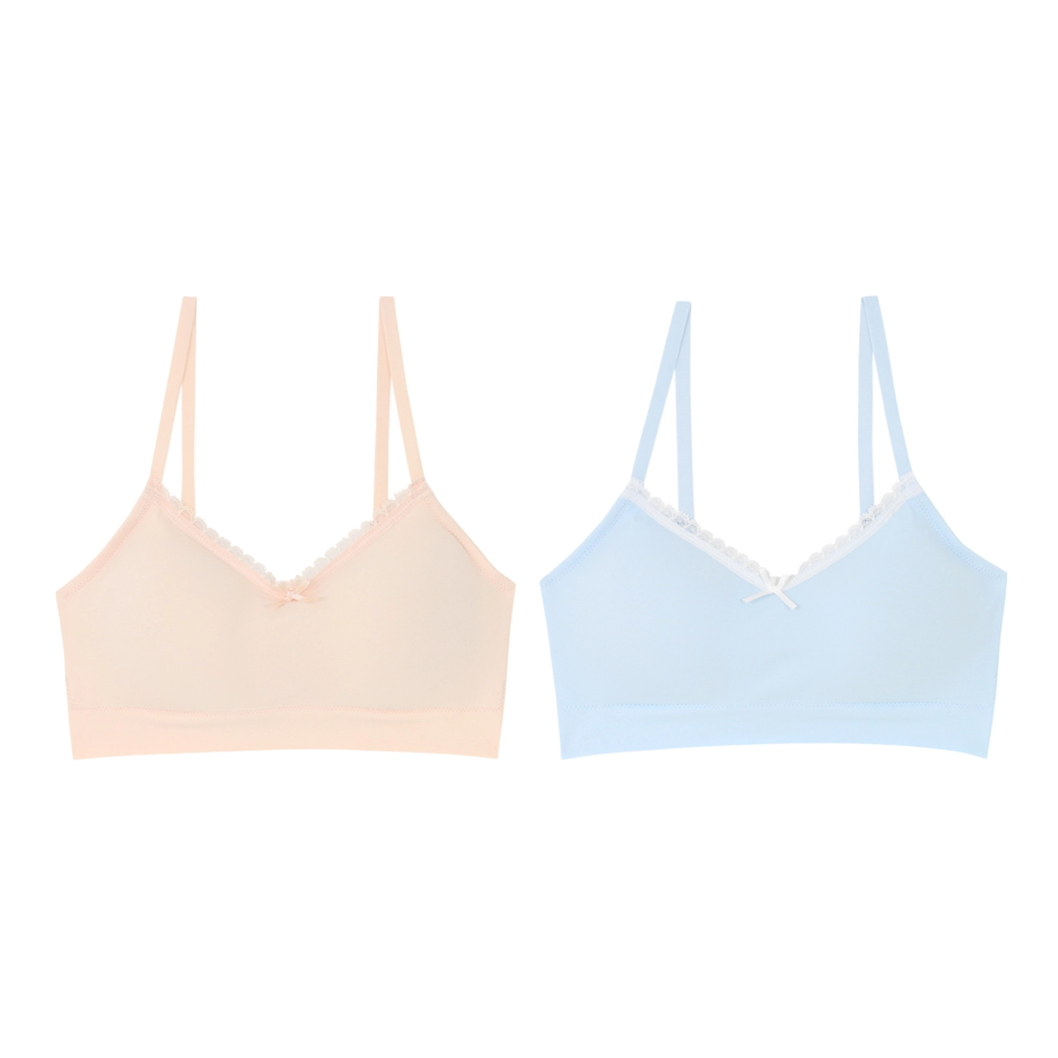 วาโก้ เซตเสื้อชั้นในไร้โครง Wacoal Comfy V-line Bra 2 ตัว 2 สี (ส้ม/ฟ้า)