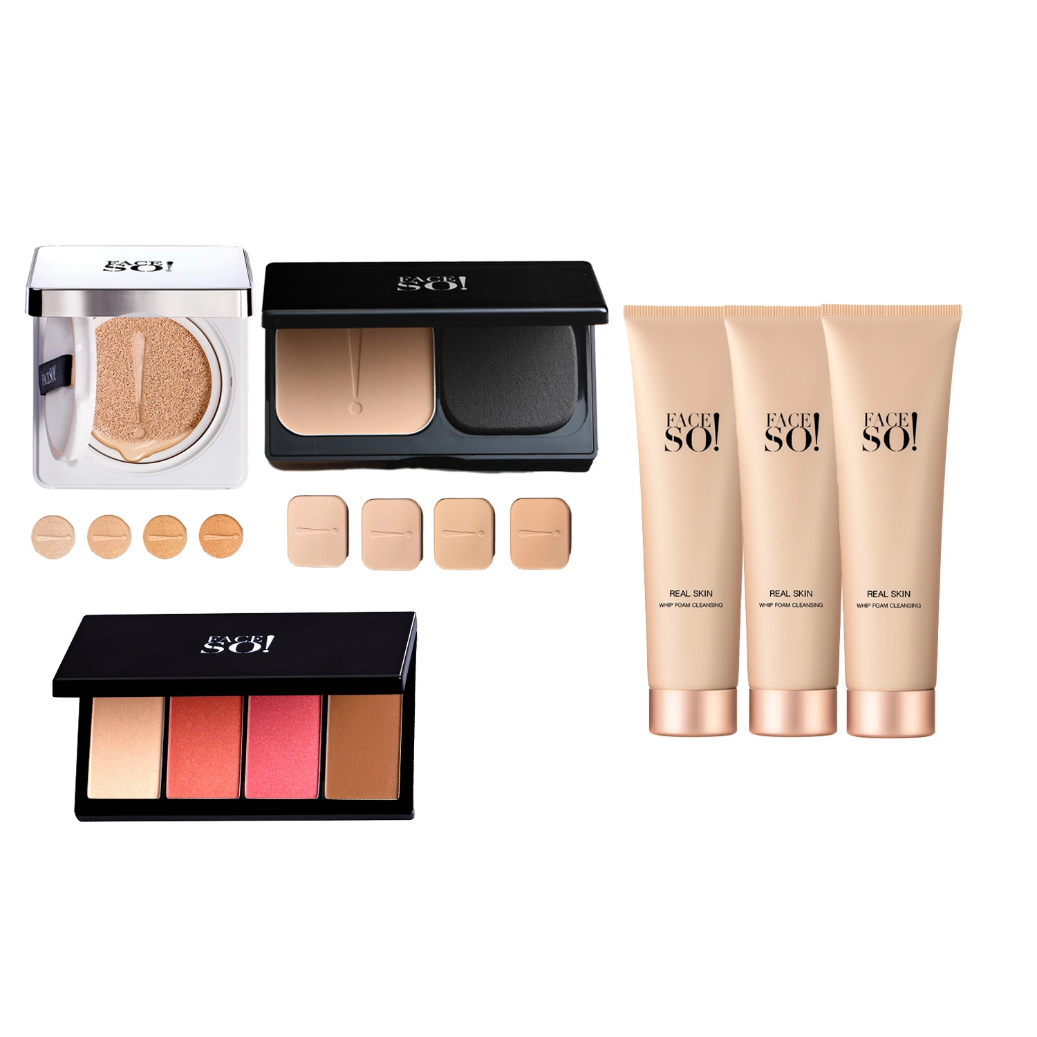 เฟสโซ เซตเครื่องสำอาง 6 ชิ้น แบบฉบับสาวเกาหลี