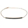 สร้อยข้อมือเงิน925  ชุบทอง14K ประดับ เพชรสีฟ้า กว้าง: 1.3 มม.  ยาว: 15, 17.6 ซม.