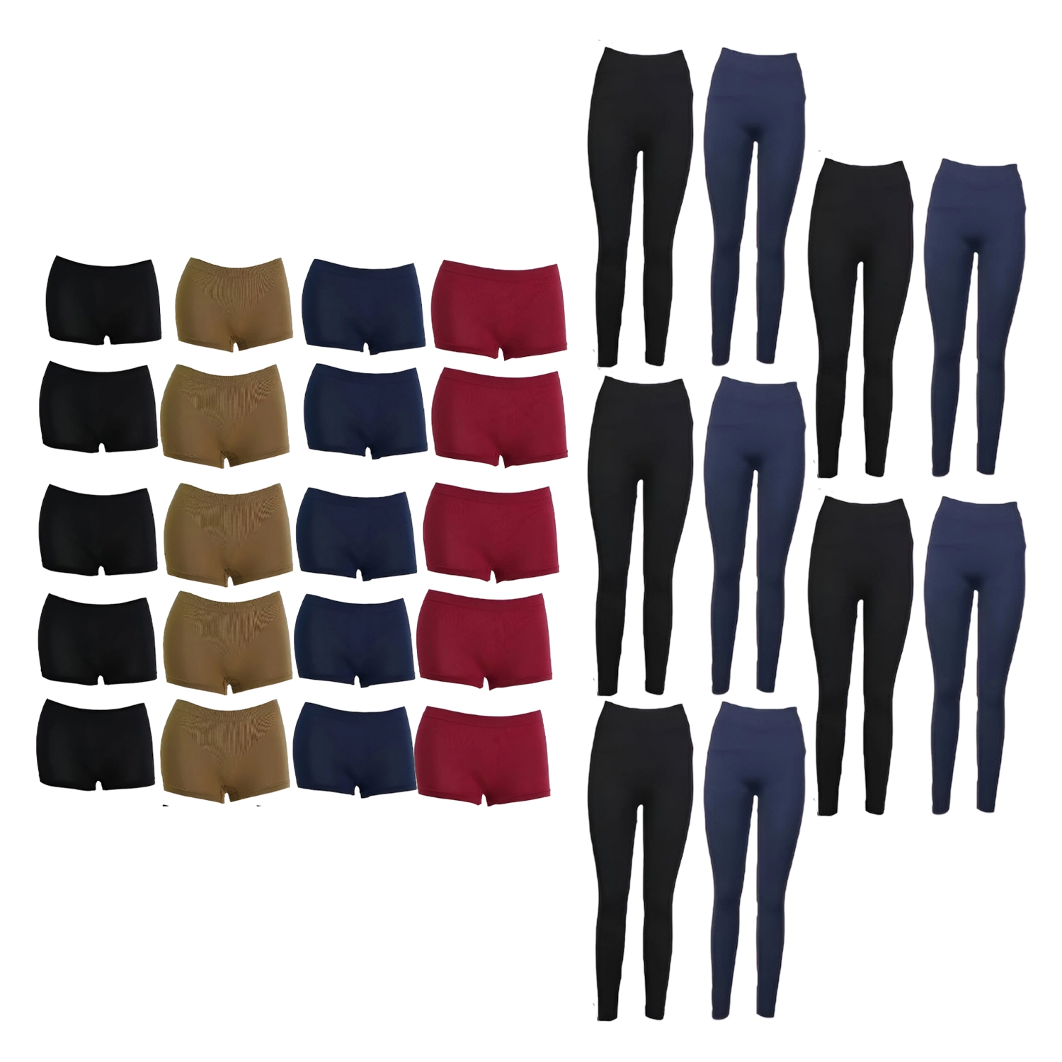 สลิมมีลา เซตกางเกงชั้นใน ทรงBoy Trunk 20 ตัว 4 สี (ดำ/น้ำตาล/กรมท่า/แดง) ขนาด: ฟรีไซซ์