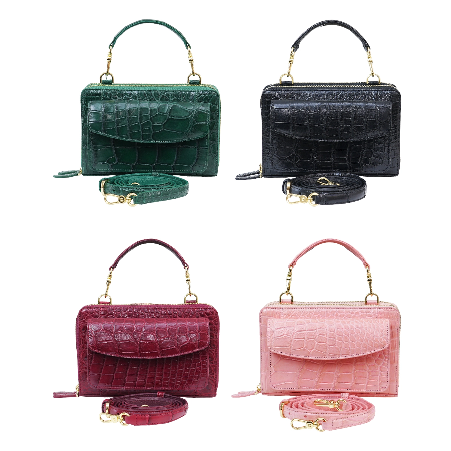 รีเวอร์ กระเป๋าครอสบอดี้ หนังท้องจระเข้ รุ่น MARGOT