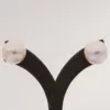เม็งเฮง ไข่มุก ต่างหูมุกมาเบะ ตัวเรือนเงิน925  ชุบทอง14K
