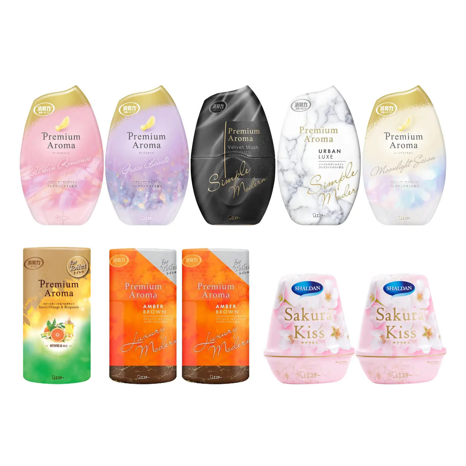 เซตชาร์ลเดิร์น โชชูริกิ พรีเมี่ยม อโรม่า 400 มล. สำหรับห้อง 5 กลิ่น สำหรับห้องน้ำ 1 กลิ่น